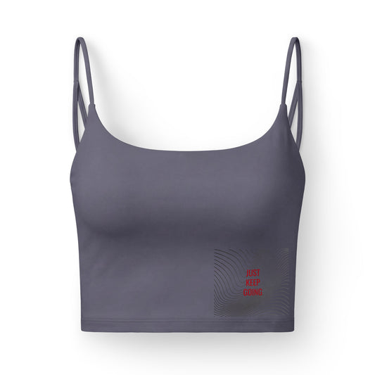 Ladies Luxe Sports Bra — "Just Keep Going"